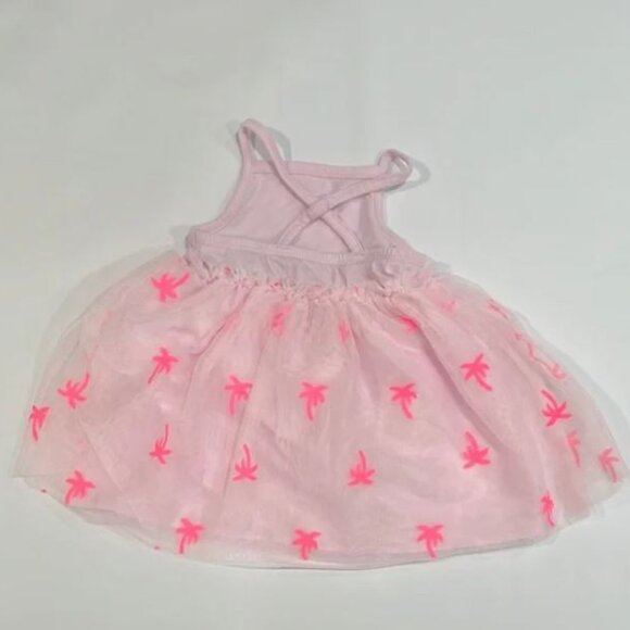 3/$15 Cat & Jack – Girls’ Light Pink 12 Mnth Palm Tree Tulle Dress - Picture 2 of 5